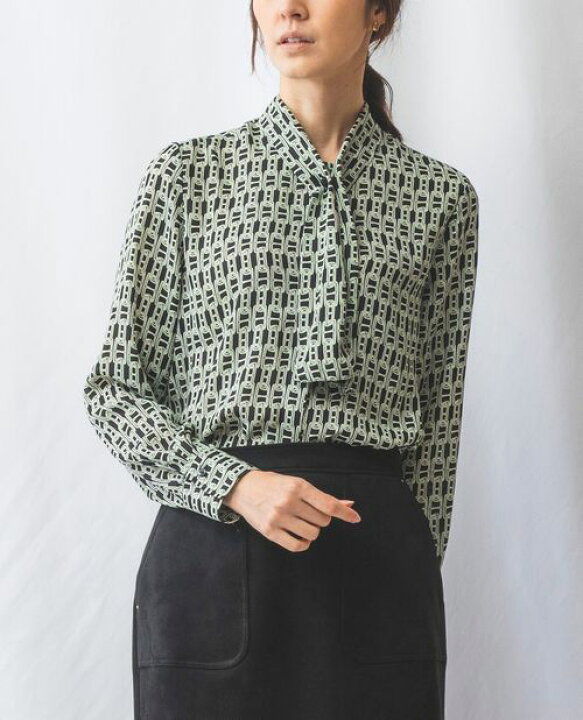 楽天市場】【50%OFF】《 チェーンプリントボウタイブラウス 》【 ナラ 