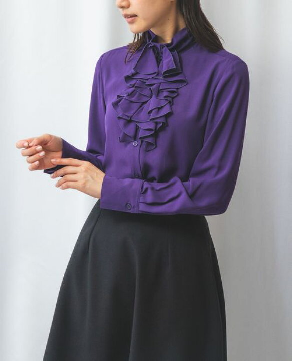 楽天市場】【セール☆30%OFF】《 ジョーゼット フリル 長袖 ブラウス 