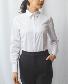 【50%OFF】《ツイル 長袖 シャツ 》 レディース トップス レギュラーカラー ストレッチ 伸縮性 ナラ カミーチェ NARACAMICIE アウトレット 送料無料