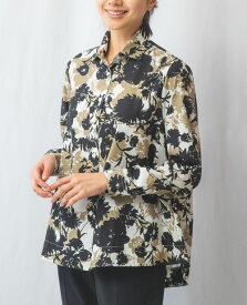 【50%OFF】《フラワー モチーフ 長袖 シャツ 》 レディース トップス チュニック ゆったり 花柄 柄違い ナラ カミーチェ NARACAMICIE アウトレット 送料無料