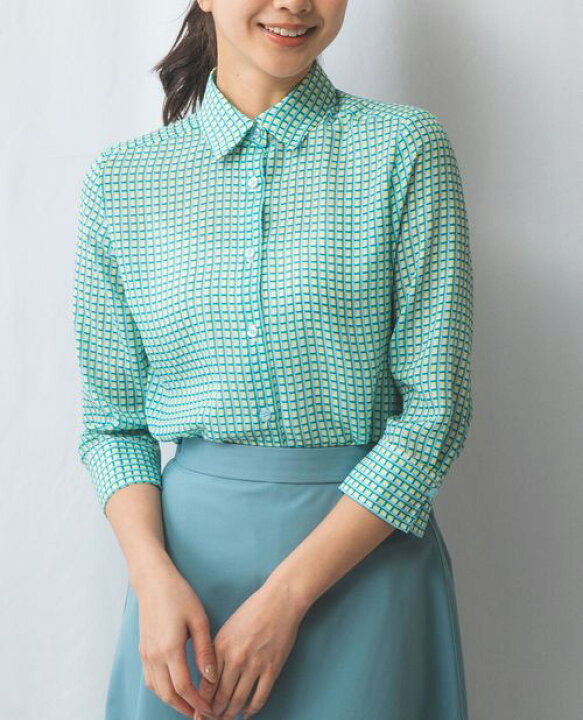 楽天市場】【期間限定55％OFF】《バスケット幾何 シフォン 七分袖 