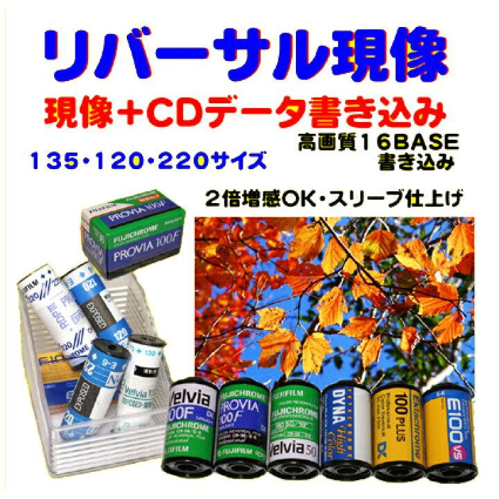 楽天市場】 リバーサルフィルム リバーサル現像＋CDデータ書き込み 