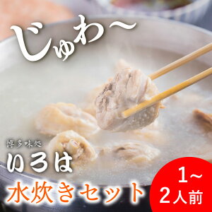 【送料無料】老舗 博多味処いろはの水炊きセット(1人前〜2人前)名物 水炊き おかず 福岡 お取り寄せ 鍋セット 1人前 2人前 水炊 鶏肉 みずたき 博多 一人鍋 お鍋 鍋 おいしい 美味しいもの