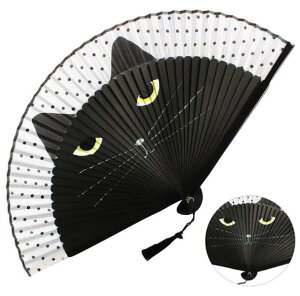 扇子 レディース 女性 猫柄 猫 ネコ うちわ 暑さ対策 熱中症対策 夏祭り お祭り イベント 贈り物 かわいい カジュアル