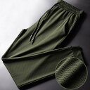 スウェットパンツ 吸水速乾 メッシュ ひんやり ストレッチパンツ 夏 サマーパンツ 接触冷感 ゴルフウェア メンズ 冷感…