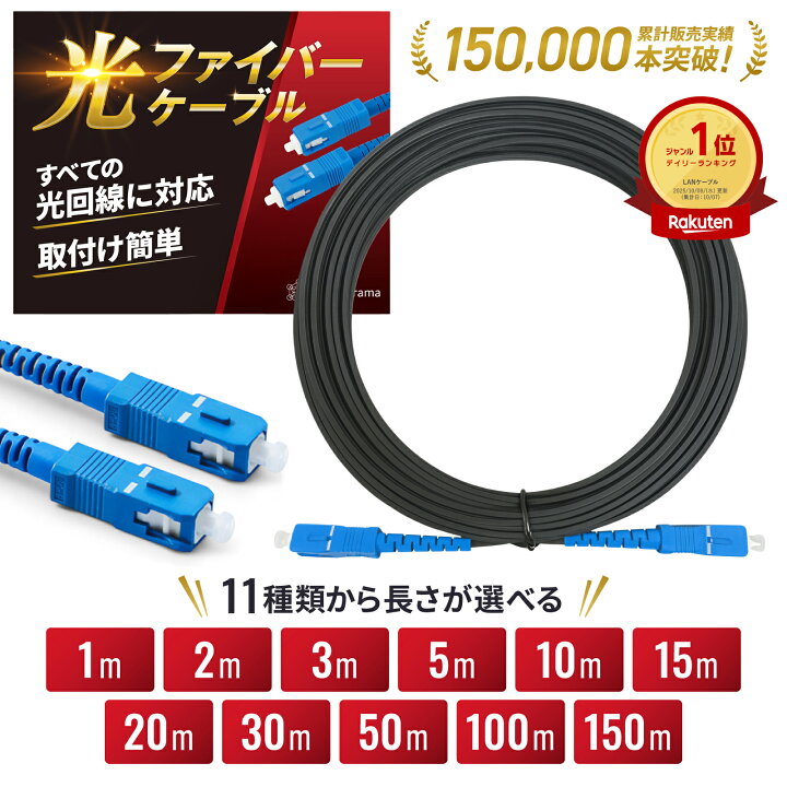 楽天市場】光ファイバーケーブル ネット回線 [取り付け簡単 