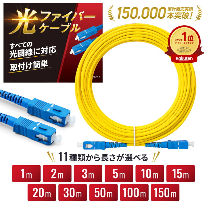 楽天市場】【すべての光回線に対応】光ファイバーケーブル 【10秒で 