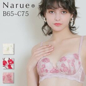 Narue 公式 Bカップブラジャー Cカップブラジャー 大きいサイズブラジャー バストアップブラジャー 下着ブラジャー 女性 美乳 盛り 補正下着 補整下着 レース 刺繍 3/4カップ ブラ アンダーサイズ65～75 3/4カップ 補正 補整 B～Fカップ ホワイト ピンク レッド