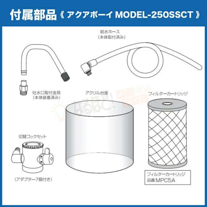 楽天市場】アクアボーイ MODEL-250SSCT マルチピュア 浄水器 【正規品 