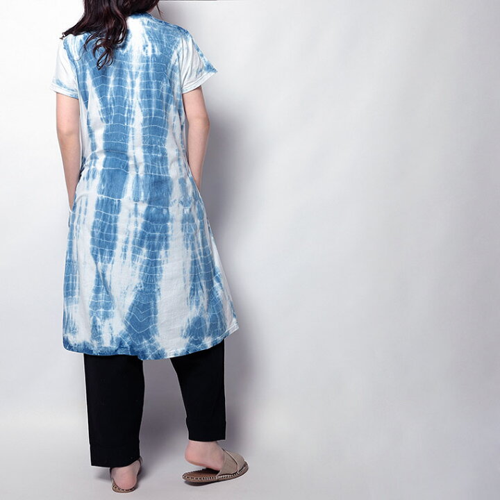 楽天市場】ブルー タイダイ柄 ワンピース サマーワンピース dress  