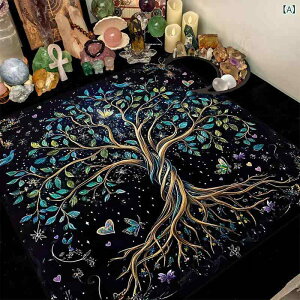 タロットクロス プロ仕様 厚手 フランネル ベルベット カードリーディング 占い 祭壇 儀式 セレモニー 神秘的 ミステリアス 正方形 ポリエステル 背景布