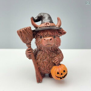 置物 オブジェ ハロウィン クリスマス 秋冬 ハイランド牛 樹脂製 かわいい ファームハウス風 インテリア 雑貨 室内 屋外 ガーデン 庭 玄関 リビング ダイニング 飾り 装飾 ギフト プレゼント