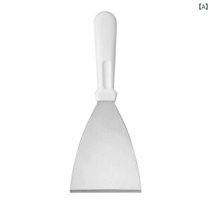 フライ返し ターナー 厚手 肉厚 ステンレス製 PPハンドル 鉄板焼き ステーキ ピザ パンケーキ クレープ デザート用 調理コテ ヘラ 小型 大型 ストレート 湾曲 多機能 キッチン用品(x2)