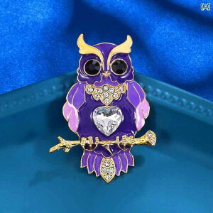 ブローチ 男女兼用 フクロウ 亜鉛合金 滴油加工 超キュート かわいい 日系 おしゃれ 個性的 上品 ピンブローチ ファッション小物 セーター ジャケット ストール 鞄飾り 普段使い アクセサリ