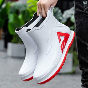 雨靴 メンズ 男性用 軽量 ショート丈 釣り キッチン 洗車 デリバリー 作業用 防水 厚底 ゴム 長靴 レインブーツ PVC素材 一体成型 透湿性 吸湿速乾 耐摩耗性 スリッポン