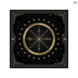 テーブルクロス タロットカード 占い ゲーム ボードゲーム用 滑り止め 耐摩耗 厚手 ベルベット調 フランネル プリント柄 正方形 ボヘミアンテイスト 幾何学模様 装飾 インテリア