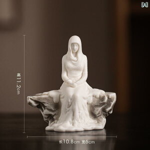 置物 雪女 陶器製 禅意 美人像 彫像 インテリア オブジェ リビング 玄関 飾り棚 和モダン アート装飾 クリエイティブ ユニーク(x2)