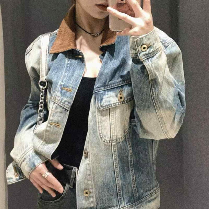 楽天市場】デニムジャケット レディース ウォッシュ加工 ライトブルー 