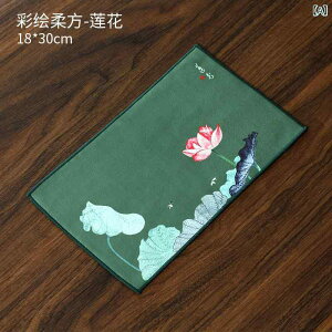 茶巾 オリエンタルデザイン 彩り豊かな花柄 高級感 厚手 吸水速乾 マイクロファイバー 禅テイスト 茶器用 茶壺 お手入れ 茶卓用 乾泡 茶席 多用途 長方形