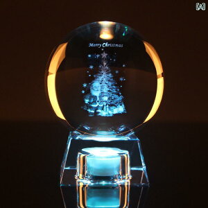 クリスタルボール クリスマス ライトアップ LED スノーマン サンタクロース クリスマスツリー 卓上 置物 インテリア オブジェ 飾り 透明クリスタル ギフト プレゼント 台座付き