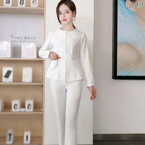 セットアップ レディース SPA スキンケア 美容師 エステティシャン 施術着 美容院 エステサロン 整体 クリニック リラクゼーション フットケア サウナ ユニフォーム パンツスーツ 上下セット