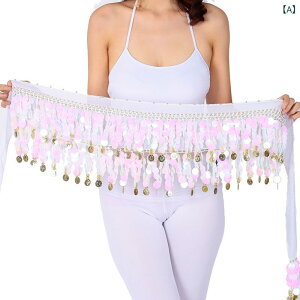 ベリーダンス レディース ヒップスカーフ 腰飾り ベリーダンスベルト スパンコール コイン飾り アームカバー 腕飾り 練習用 発表会 ステージ衣装 ダンスウェア 広場ダンス インドダンス シ