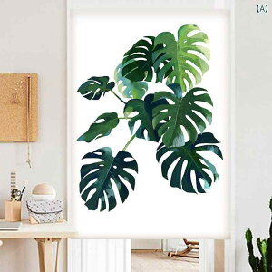のれん 北欧風 植物柄 グリーン 綿麻 インスタ風 間仕切り 目隠し デジタルプリント つっぱり棒対応 サイズオーダー リビング 玄関 おしゃれ