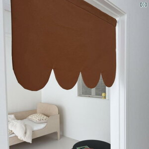 のれん 間仕切り 子供部屋 キッズ 寝室 キッチン 玄関 インスタ風 無地 布製 穴開け不要 突っ張り棒式 ハーフ丈 目隠し 遮光 ポリエステル綿混 韓国風