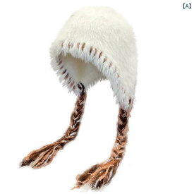 ニット帽 レディース 厚手 ふわふわ 大きいサイズ ゆったり 保温 防寒 耳まで隠れる 小顔効果 フリンジ 編み込み おしゃれ 普段使い 秋冬 綿混 ポリエステル