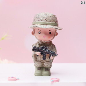 フィギュア 特殊部隊 卓上 樹脂製 デスク オフィス インテリア 置物 かわいい 精鋭 模型 オブジェ 記念品 ギフト 誕生日 敬意 軍魂