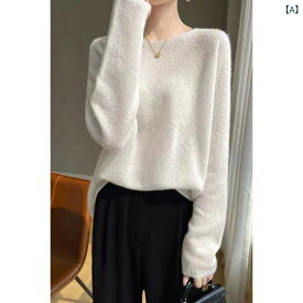 ニット レディース カシミヤ シルク 薄手 クルーネック ゆったり シームレス 軽やか 柔らか 上質 高級感 普段使い オフィス カジュアル 秋冬 セーター トップス