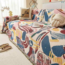 ソファカバー マルチカバー ソファーシート 全面保護 爪とぎ防止 ペット用 ワッフル生地 洗える カラフル アニマル柄 キャラクター柄 かわいい 北欧風 おしゃれ