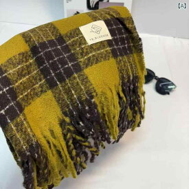 マフラー レディース レッド チェック柄 秋冬 フェイクカシミヤ ふわふわ 柔らかい 防寒 保温 首元 ショール ストール 羽織り ロング フリンジ 高級感 韓国風 おしゃれ カジュアル 通勤