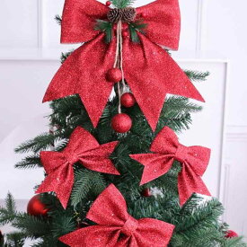 クリスマスオーナメント リボン クリスマスツリー 飾り付け DIY 手作り キット 家庭用 店舗装飾 デコレーション 雰囲気作り ゴールド シルバー レッド 華やか おしゃれ イベント パーティー