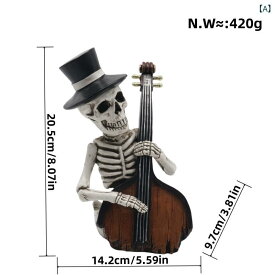 置物 ハロウィン スカル ドクロ オブジェ レジン製 メタル調 シルクハット インテリア雑貨 精巧なホラー飾り クリエイティブ グッズ