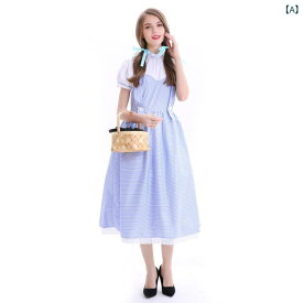 ワンピース レディース ハロウィン メイド服 アリス 舞台衣装 大人用 コスチューム コスプレ イベント パーティー 仮装 ドレス ファンタジー ポリエステル綿混紡 かわいい