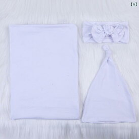 おくるみ 新生児 ベビー ニット 帽子 ヘアバンド 3点セット ポリエステル製 モロー反射対策 寝ぐずり防止 柔らかい 肌触り ぐっすり安眠 出産祝い ギフト 退院時 通年用(x2)