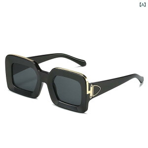 �T���O���X ���f�B�[�X �����Y �q���E�� �X�N�G�A�t���[�� UV�J�b�g UV400 ���O���΍� ������� ���ĕ� �t�@�b�V���� �h���C�u �A�E�g�h�A AC�����Y PC�t���[�� �y�� �u���b�N ���b�h �O���[ �u