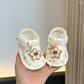ベビー 赤ちゃん 学歩シューズ 男女兼用 夏 凉鞋 綿布 ソフトソール 防滑 防水 透気 室内履き 魔術貼 脱ぎ履き簡単 カジュアル 軽量 伸縮性 橘色 小鹿 小狗 葉星 綿素材 吸湿速乾 通気性 通年対応