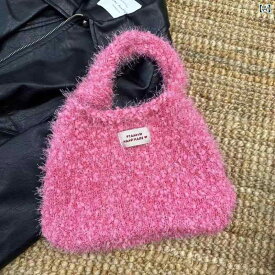 ハンドバッグ レディース ニットバッグ 手提げバッグ ラメ入り 切り替え カラフル かわいい ミニバッグ トートバッグ 秋冬 軽量 サブバッグ お出かけ デイリー カジュアル