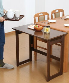 天然木折りたたみテーブル高さ69cm (天然木 木製 折りたたみ式 テーブル サイドテーブル 補助テーブル)