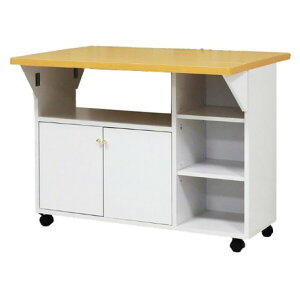 木製バタカウンターワゴン(キッチンワゴン カウンターテーブル 幅90 キャスター付き キッチンカウンター バタフライテーブル アイランドキッチン 対面 キッチン バー カウンター キッチン