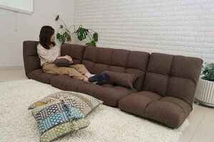 ふかふかリクライニングコーナーソファ3点セット TAN-205(ローソファー カフェ かわいい 家具 レトロ モダン シンプル リビング ソファー ローソファー コーナーソファー 2人掛け 3人掛け ソ