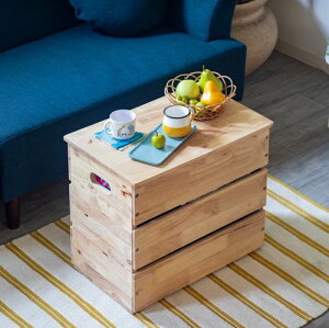 スタッキングできるスツール収納ボックス<NATURAL SIGNATURE コンテナBOX>(収納 BOX 座れる スツール 玄関 リビング 子供部屋 おもちゃ箱 シンプル おしゃれ 天然木 ナチュラル 家具 整理整頓)