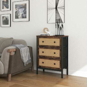 組み立て簡単 ラタン フェイス チェスト 3段 RFC-503(アジアン エスニック オリエンタル 収納ボックス 押入れ収納 チェスト 収納ケース 引き出し 衣装ケース 引出し 収納棚 おしゃれ タンス 一