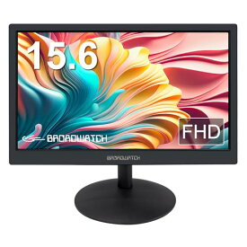 Broadwatch LCD モニター ディスプレイ HDMI VGA 接続 フルHD 薄型 VESA対応 省スペース PC ゲーム (15.6インチノングレア)