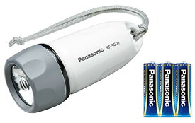 パナソニック LED懐中電灯 防水ライト 乾電池エボルタNEO付き ホワイト BF-SG01N-W