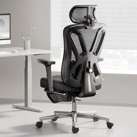 Hbada オフィスチェア デスクチェア 2Dランバーサポート可動式ヘッドレスト パソコンチェア 2Dアームレスト人間工学 ハイバック メッシュ 約135度リクライニング イス フットレスト付き テレワーク 疲れない 通気性 chair