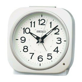 セイコークロック(Seiko Clock) 目覚まし時計 置き時計 自動点灯 アナログ 夜でも見える 白パール 115×115×79mm KR519W