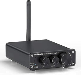 Fosi Audio BT10A Bluetooth 5.0 アンプ ステレオアンプ 50W x2 HI-FI小型高低音 2チャンネル デジタル クラスD レシーバーベース パッシブスピーカー 増幅器 家庭用 電源アダプタ付き